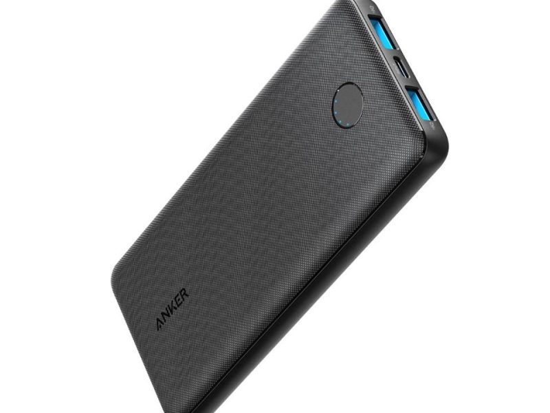 باور بانك سلكي انكر محمول، 2 منفذ، 10000 مللي امبير، اسود
