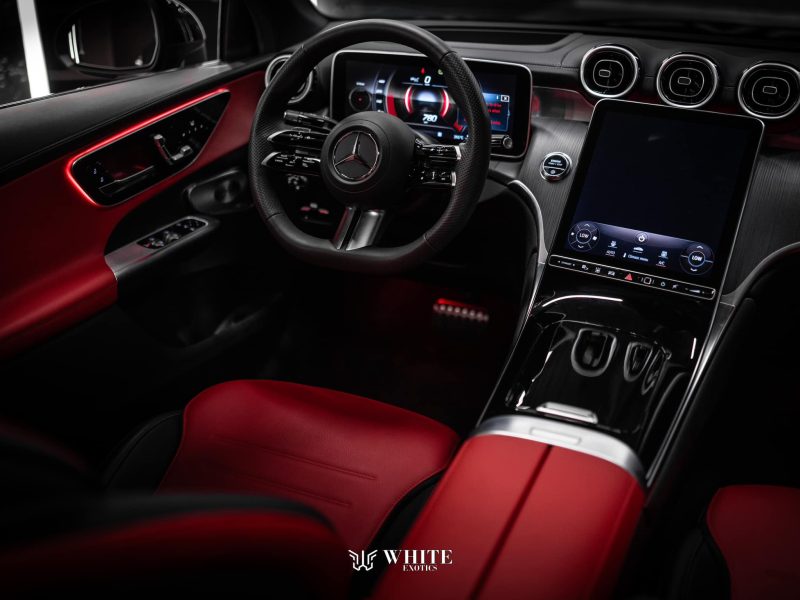 Mercedes Benz GLC300 Coupe heavily loaded