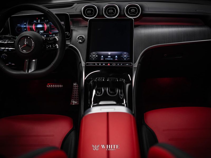 Mercedes Benz GLC300 Coupe heavily loaded