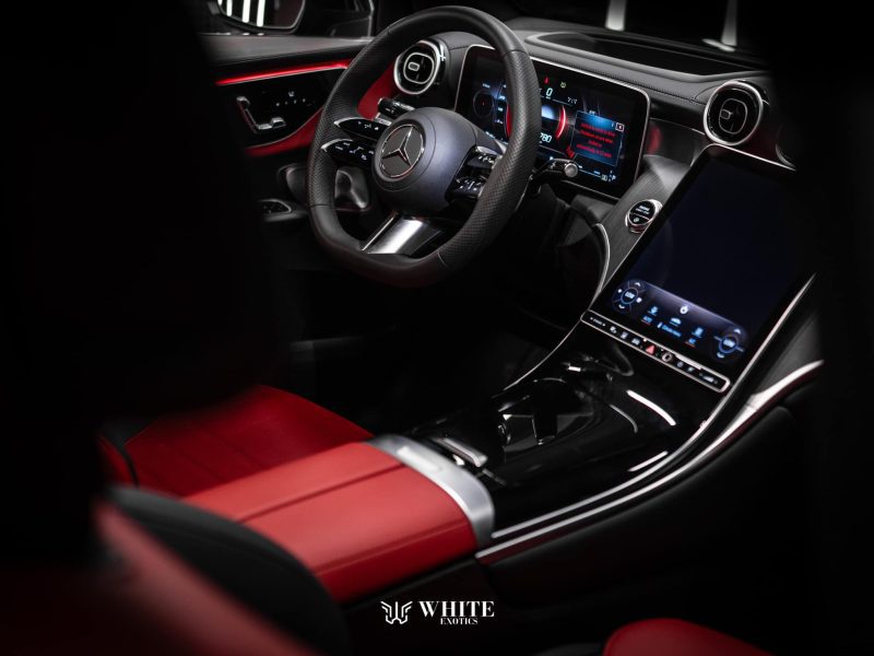 Mercedes Benz GLC300 Coupe heavily loaded